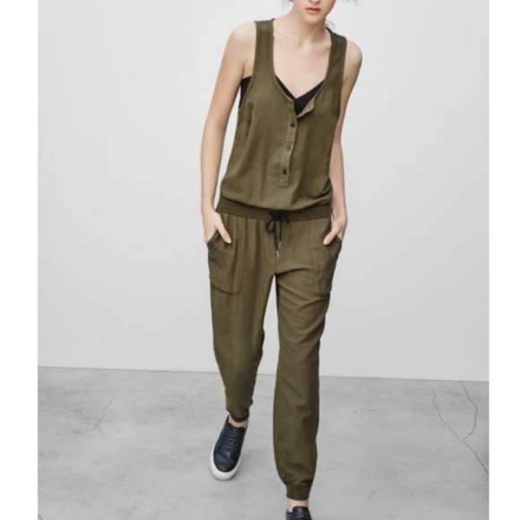 Aritzia Pants - Aritzia Community Overall Jumpsuit Coversuit Coveralls Sleeveless Button Down Up